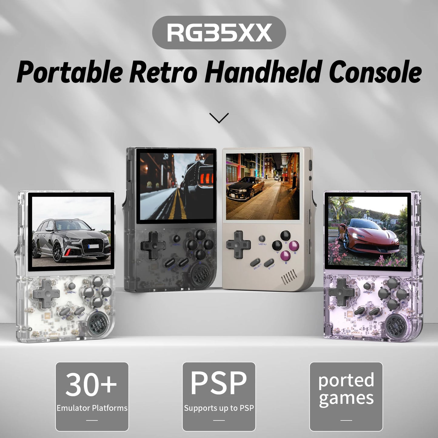 RG35XX Updated Portable Retro Handheld 64 Bit Game Console 3.5-inch IPS HD Screen Children's Gift Linux System 5K+ Game