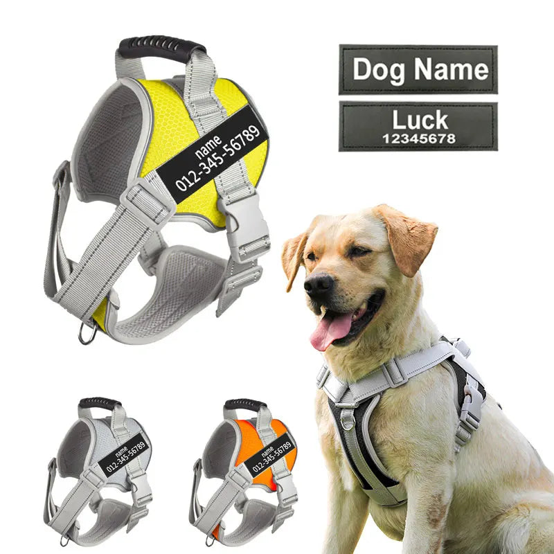 Reflective Dog Harness - Adjustable Outdoor Harness for Large Dogs