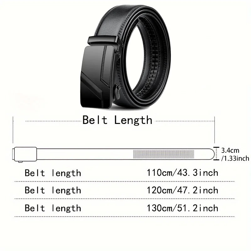 Men's PU Leather Automatic Buckle Belt