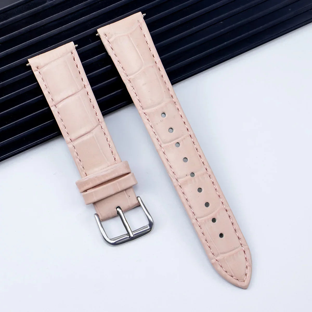 Genuine Leather Watchbands - Steel Pin Buckle, Multiple Sizes