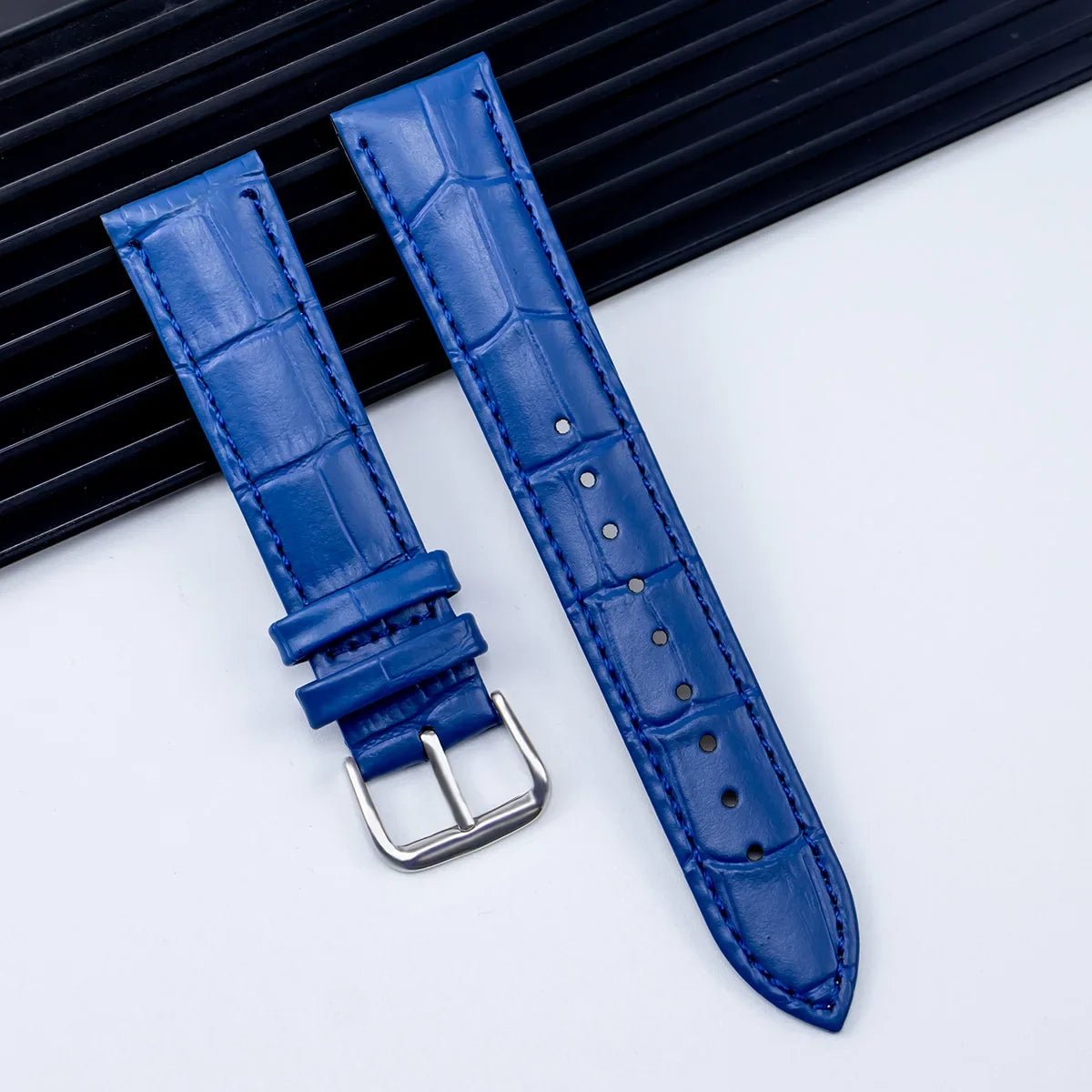 Genuine Leather Watchbands - Steel Pin Buckle, Multiple Sizes