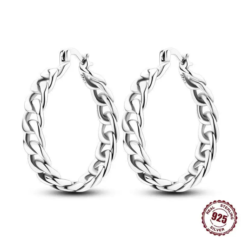 925 Sterling Silver Heart Star Hoop Earrings CZ Women Fine Jewelry Gifts