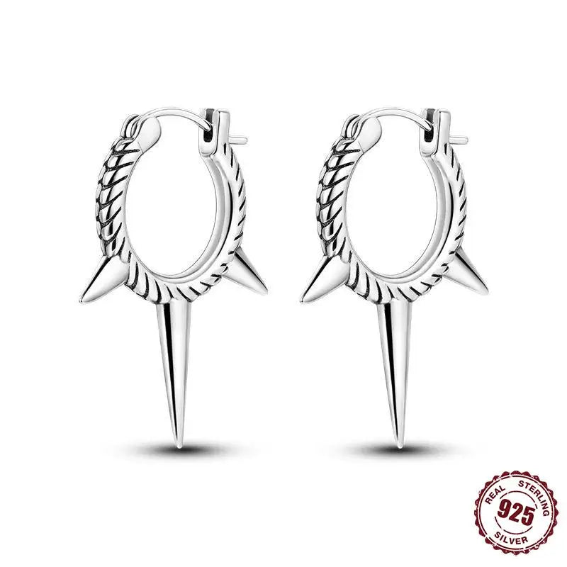 925 Sterling Silver Heart Star Hoop Earrings CZ Women Fine Jewelry Gifts