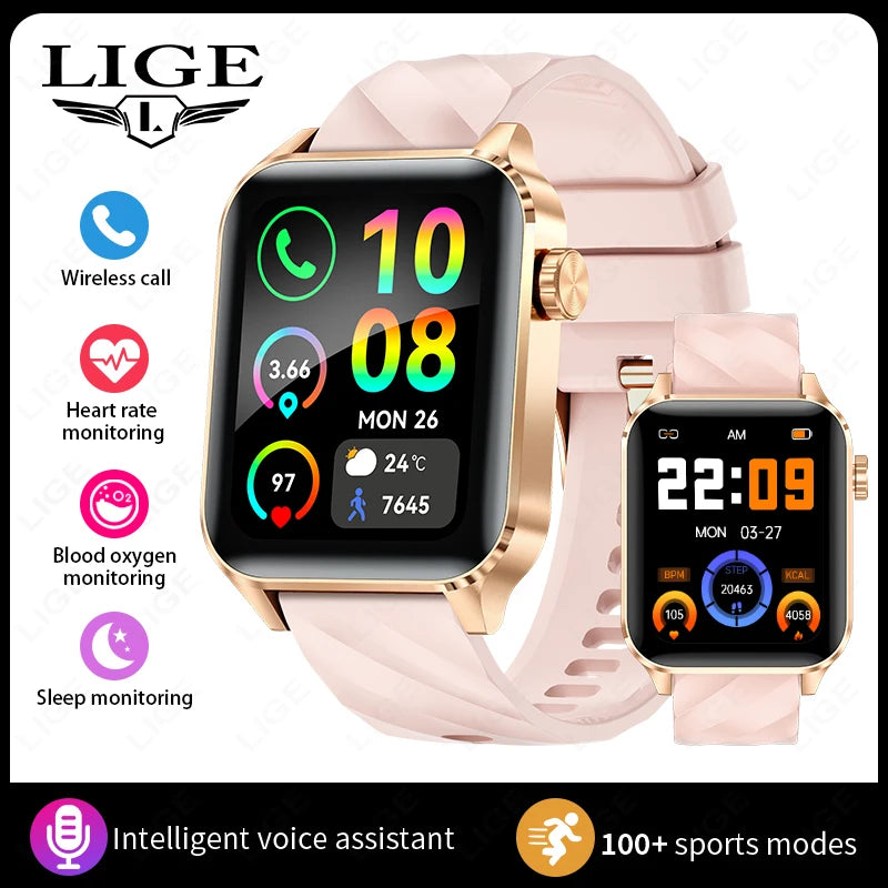 LIGE Bluetooth Call Smart Watches Women