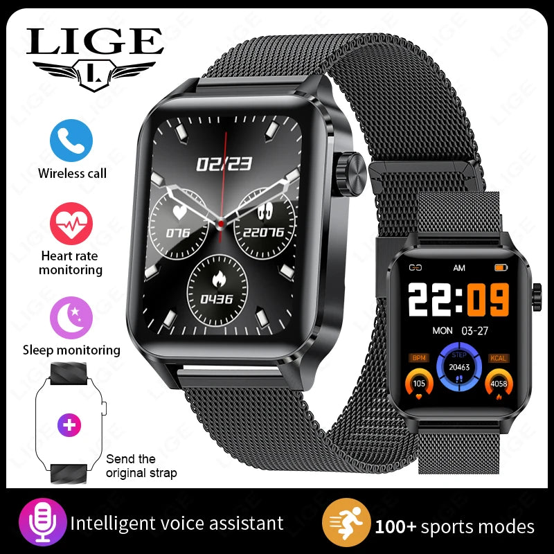 LIGE Bluetooth Call Smart Watches Women