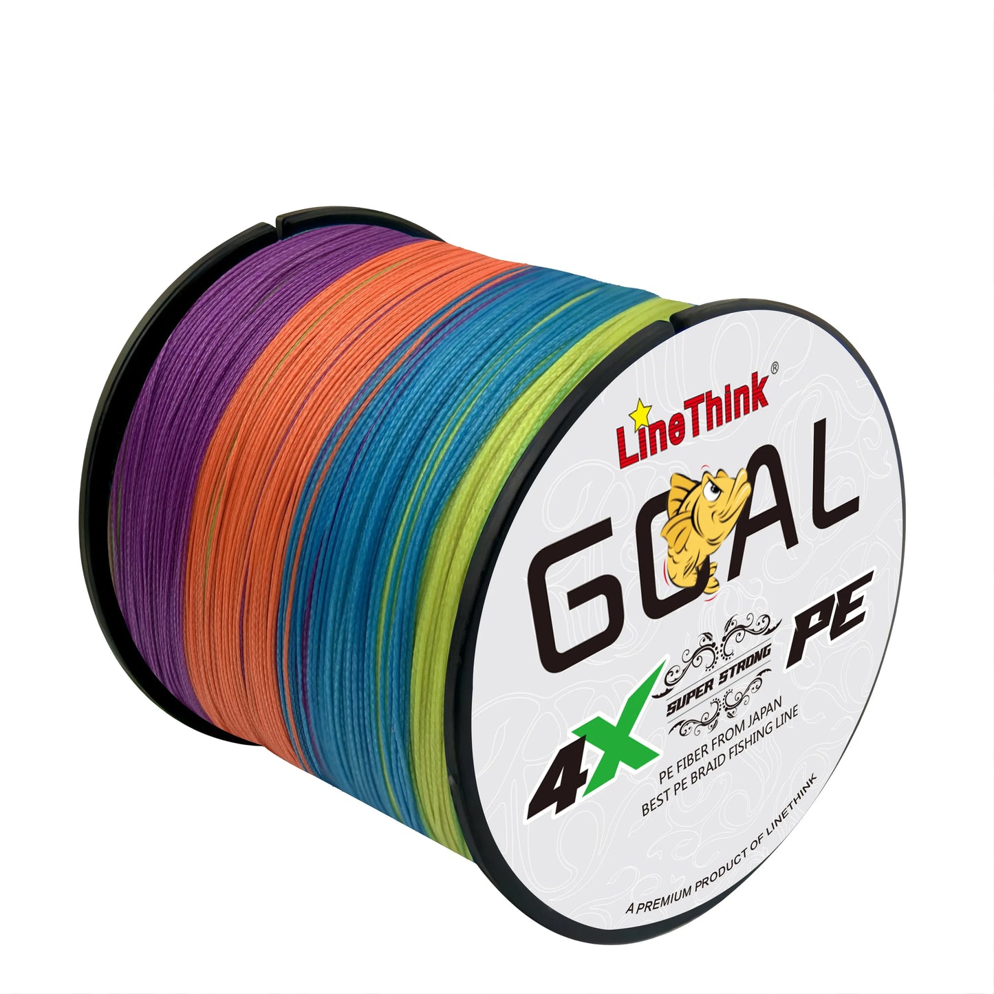 LineThink GOAL 300m / 500m Durable 4-Strand Multifilament PE Braided Fishing Line, Super Strong, abrasion resistant, Smooth Casting, Sea Fishing Accessories