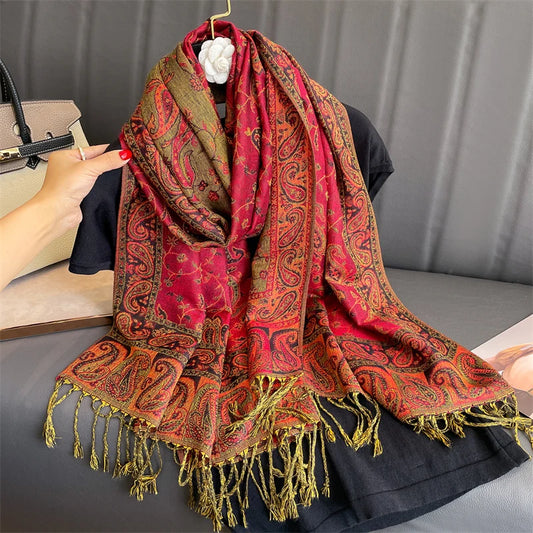 Cashmere Pashmina Shawl Lady Wrap Warm Winter Scarves