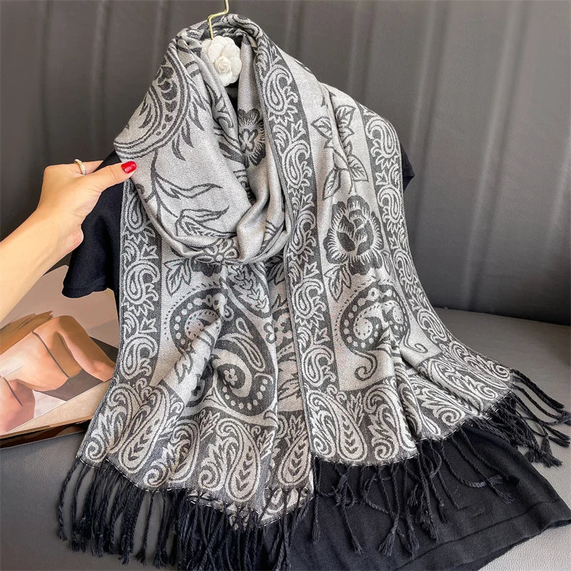 Cashmere Pashmina Shawl Lady Wrap Warm Winter Scarves