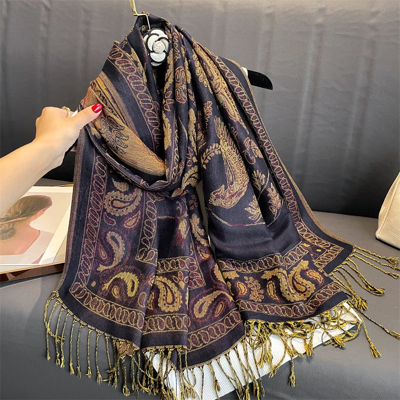 Cashmere Pashmina Shawl Lady Wrap Warm Winter Scarves