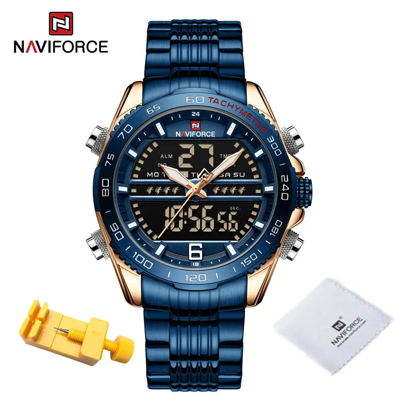 Digital Sport Watch For Men Steel Waterproof Chronograph Watch Fashion Luminous Quartz Wrist watches Man