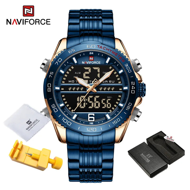 Digital Sport Watch For Men Steel Waterproof Chronograph Watch Fashion Luminous Quartz Wrist watches Man