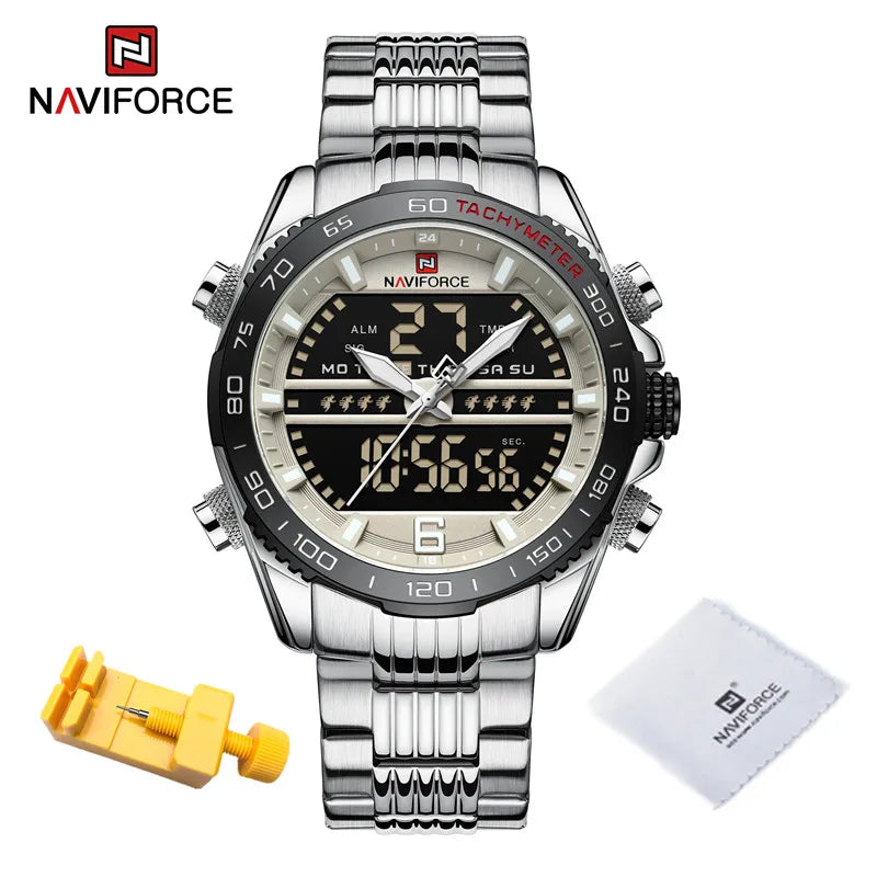 Digital Sport Watch For Men Steel Waterproof Chronograph Watch Fashion Luminous Quartz Wrist watches Man