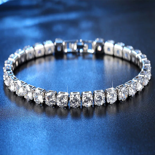 4mm Cubic Zirconia Tennis Bracelets - Gold & Silver Color