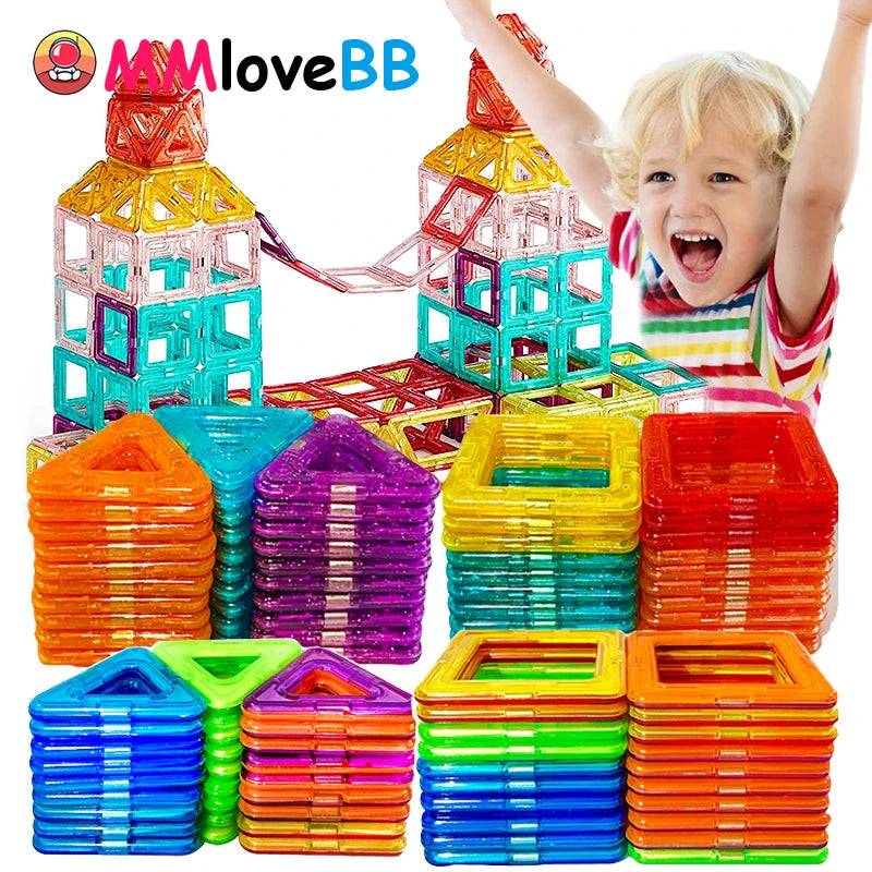 Magnetic Building Blocks - Big & Mini Size DIY Construction Toys for Kids