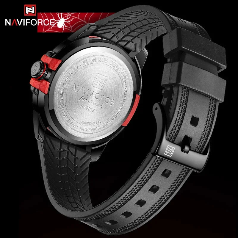 Fashion Watch For Men Classic Silicone Band Waterproof Sports Quartz Movement Wristwatch