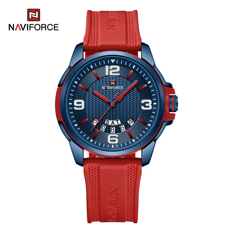 Fashion Watch For Men Classic Silicone Band Waterproof Sports Quartz Movement Wristwatch