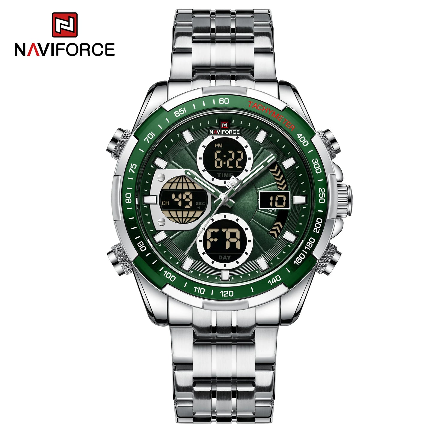 New Fashion Watches for Men Analog Digital 3ATM Waterproof Stainless steel Wrist Watch LED Luminous Men Watch