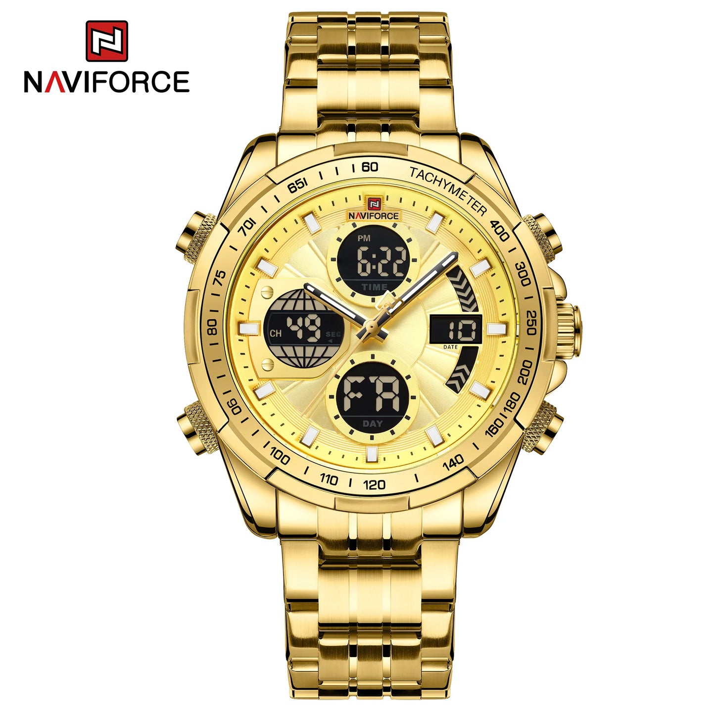 New Fashion Watches for Men Analog Digital 3ATM Waterproof Stainless steel Wrist Watch LED Luminous Men Watch