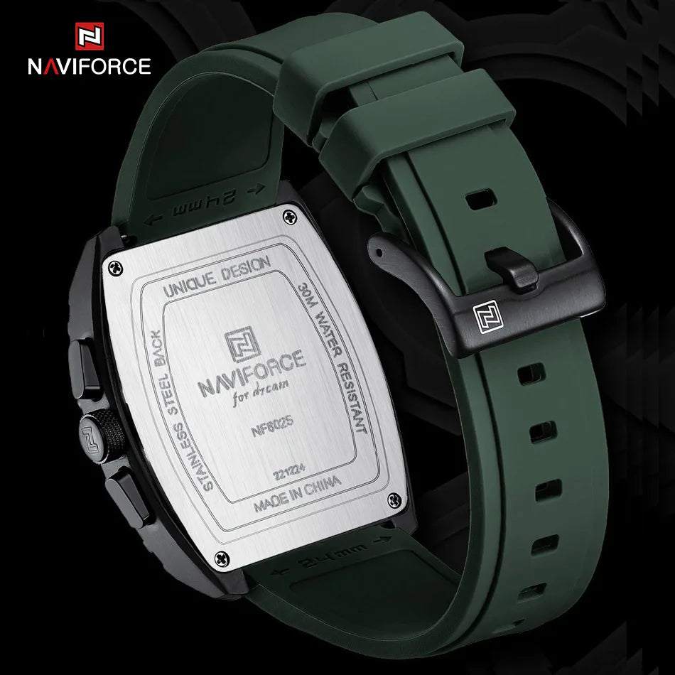 New Men's Watches Luxury Silicone Strap Casual Quartz Wristwatches Sport Waterproof Watch