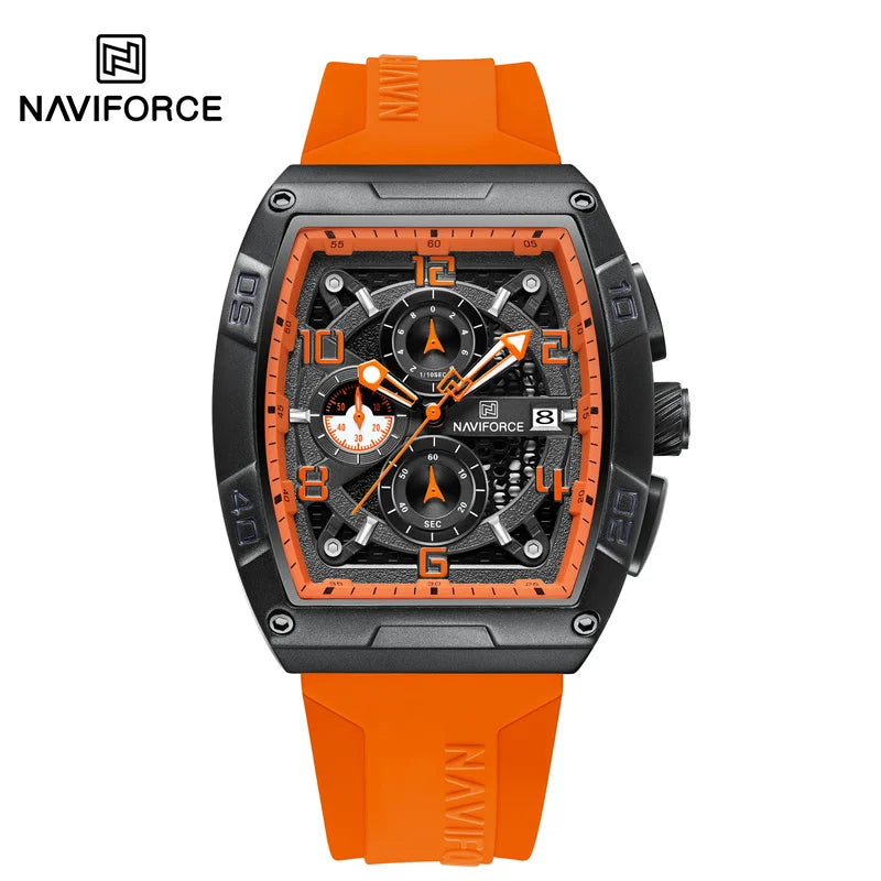 Men's Watch Fashion Silicone Band Quartz Wristwatch Waterproof Chronograph Luminous Watch