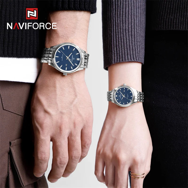 New Lover's Luxury Watch Waterproof Stainless Steel Strap Quartz Wristwatches Male Female Fashion Luminous Watch