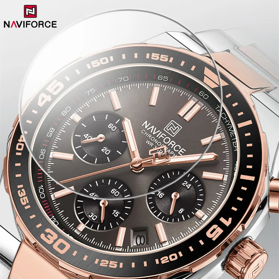 New Watch For Men Luxury Sports Luminous Chronograph Waterproof Date Quartz Wristwatch