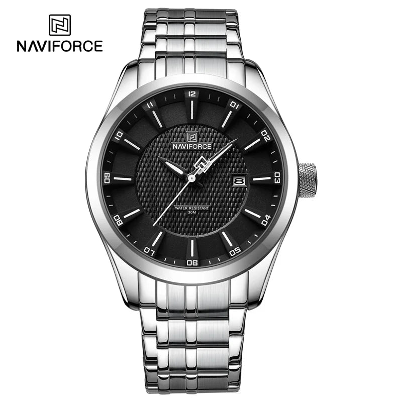 Simple Casual Men's Watch Waterproof High Quality Male Stainless Steel Band Quartz Wristwatch