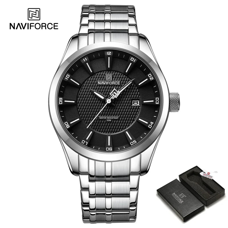 Simple Casual Men's Watch Waterproof High Quality Male Stainless Steel Band Quartz Wristwatch