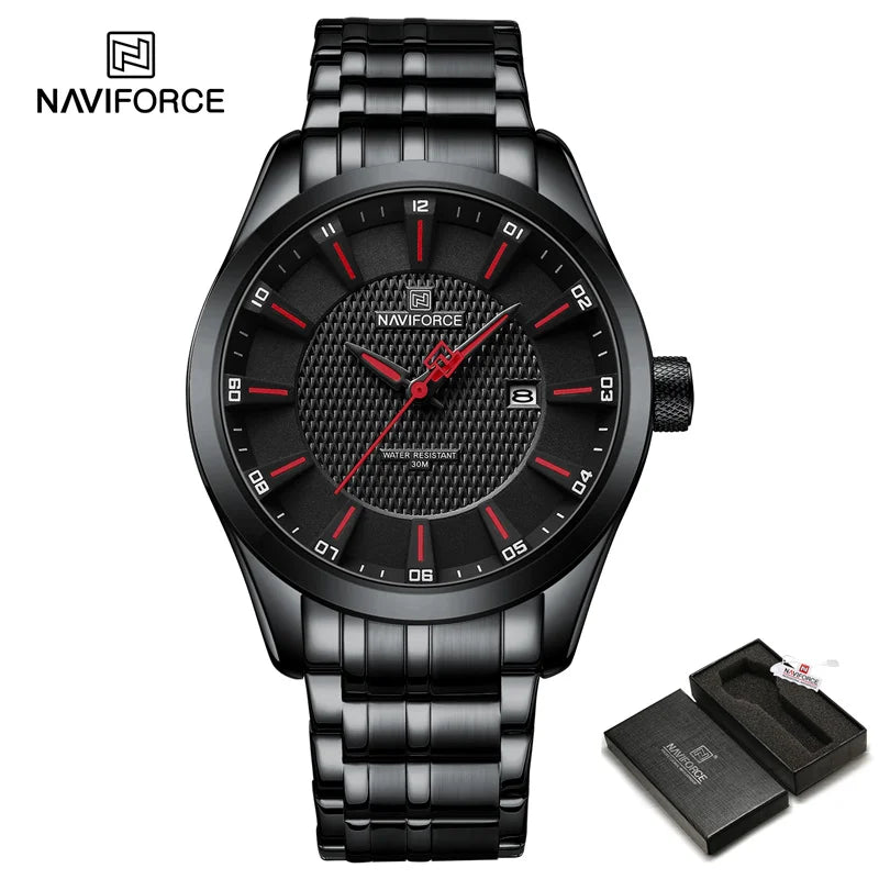 Simple Casual Men's Watch Waterproof High Quality Male Stainless Steel Band Quartz Wristwatch