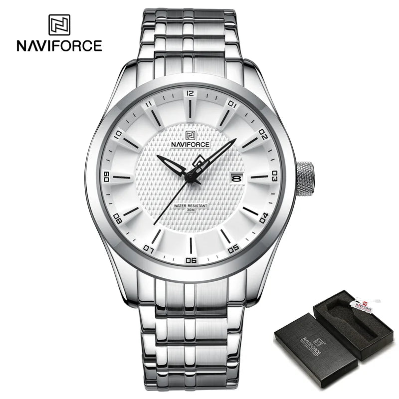 Simple Casual Men's Watch Waterproof High Quality Male Stainless Steel Band Quartz Wristwatch