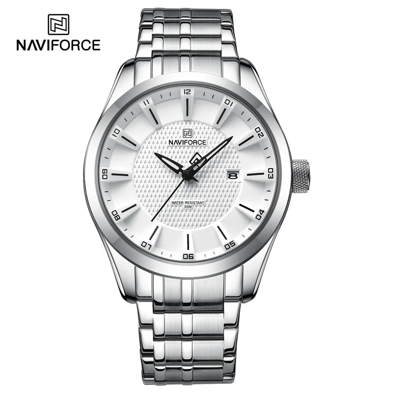 Simple Casual Men's Watch Waterproof High Quality Male Stainless Steel Band Quartz Wristwatch