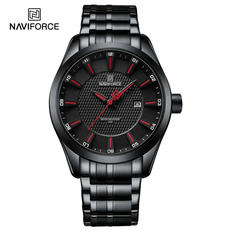 Simple Casual Men's Watch Waterproof High Quality Male Stainless Steel Band Quartz Wristwatch