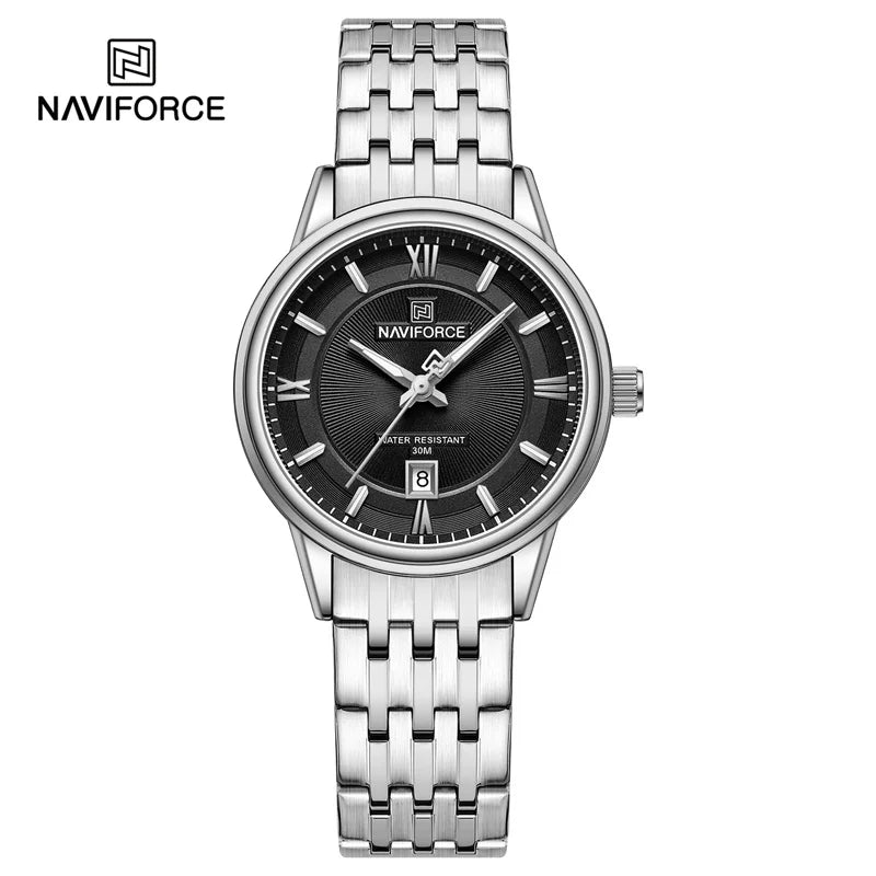 Watch For Couple Simple Waterproof Stainless Steel Strap Men Women Quartz Wristwatches Luminous Calendar Watch