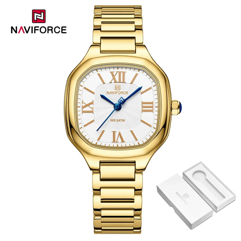 Watch for Women Fashion Luxury Ladies Square Dial Quartz Wristwatches Stainless Steel Band Waterproof Watch