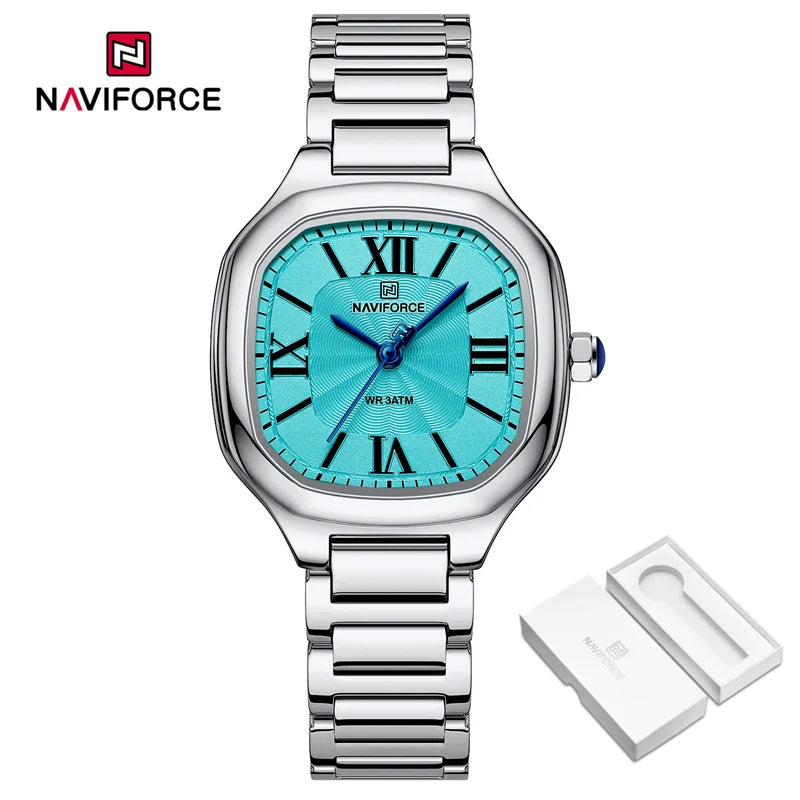 Watch for Women Fashion Luxury Ladies Square Dial Quartz Wristwatches Stainless Steel Band Waterproof Watch