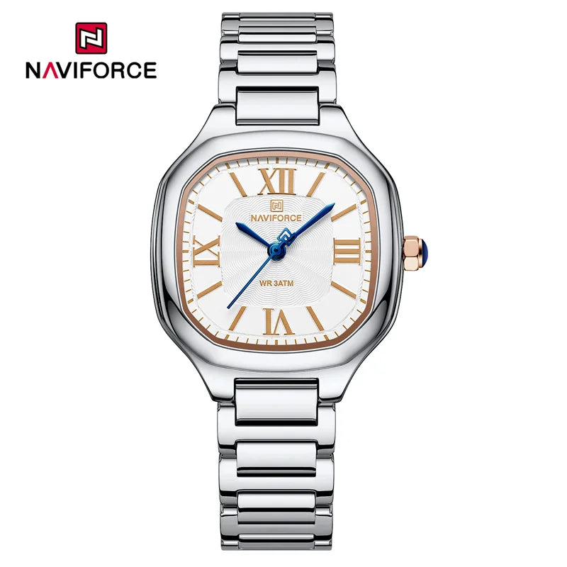 Watch for Women Fashion Luxury Ladies Square Dial Quartz Wristwatches Stainless Steel Band Waterproof Watch