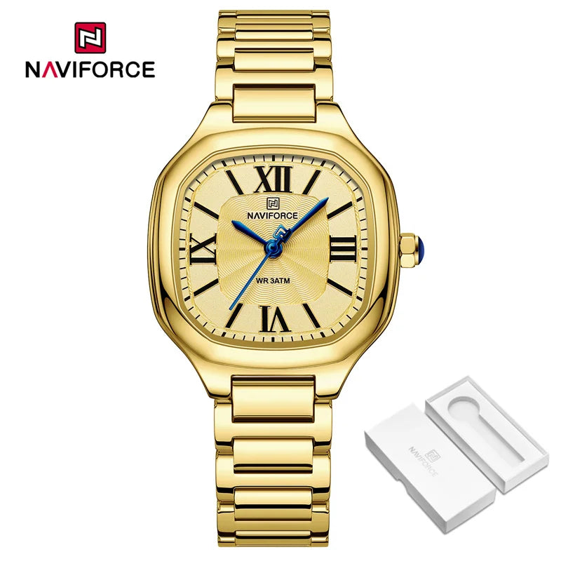 Watch for Women Fashion Luxury Ladies Square Dial Quartz Wristwatches Stainless Steel Band Waterproof Watch