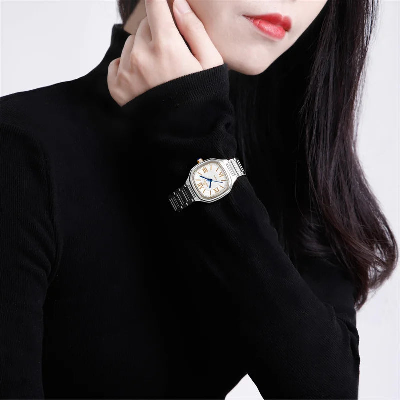 Women Watch Stainless Steel Strap Waterproof Personality Fashion Female Quartz Wristwatch