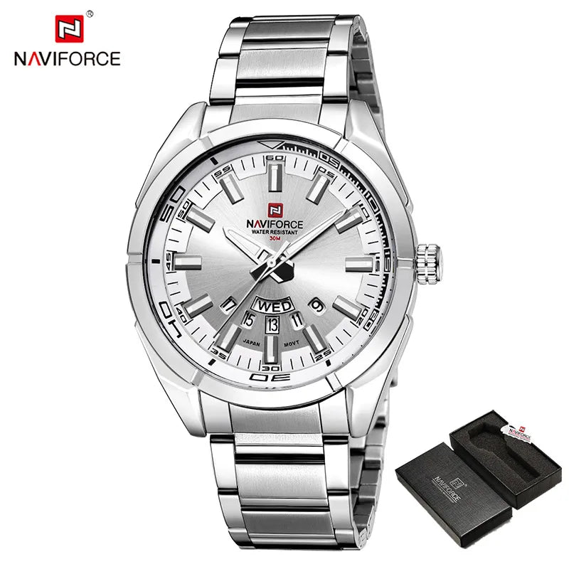 Classic Casual Watch for Men Stainless teel Sport Waterproof Male Watches Quartz Date Display Watch