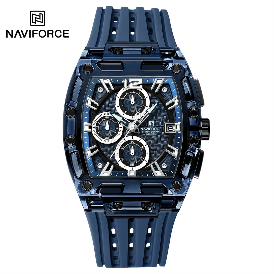 Creative Design Watches Men Quartz Silicone Strap Date Wristwatches for Male Waterproof Watch Chronograph Luminous