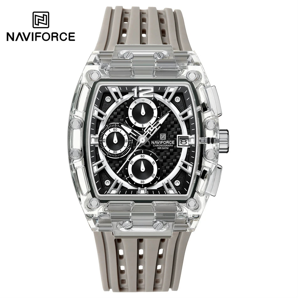 Creative Design Watches Men Quartz Silicone Strap Date Wristwatches for Male Waterproof Watch Chronograph Luminous