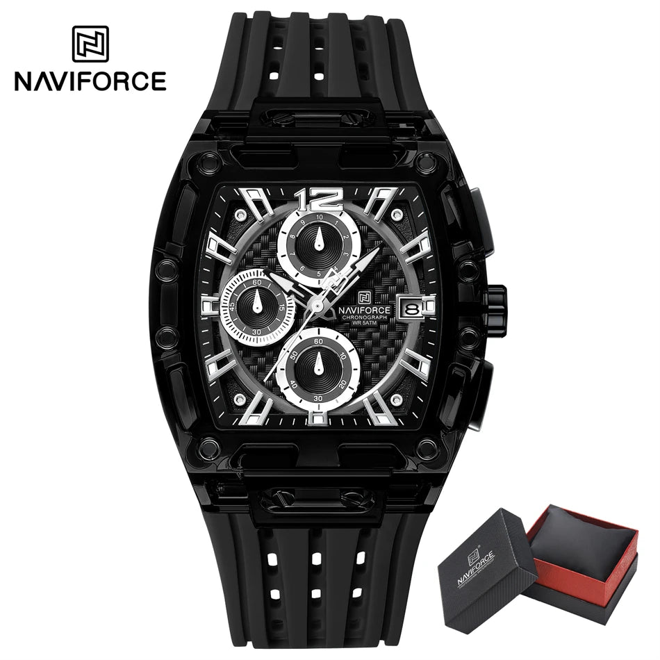 Creative Design Watches Men Quartz Silicone Strap Date Wristwatches for Male Waterproof Watch Chronograph Luminous