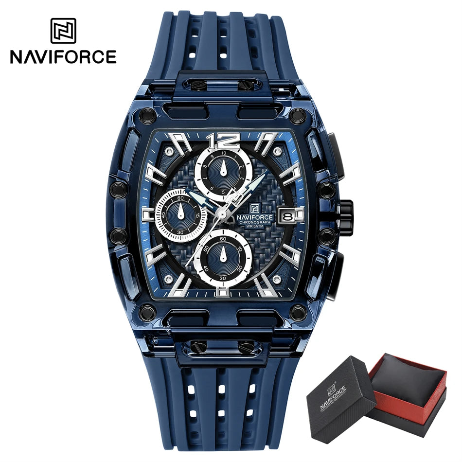 Creative Design Watches Men Quartz Silicone Strap Date Wristwatches for Male Waterproof Watch Chronograph Luminous