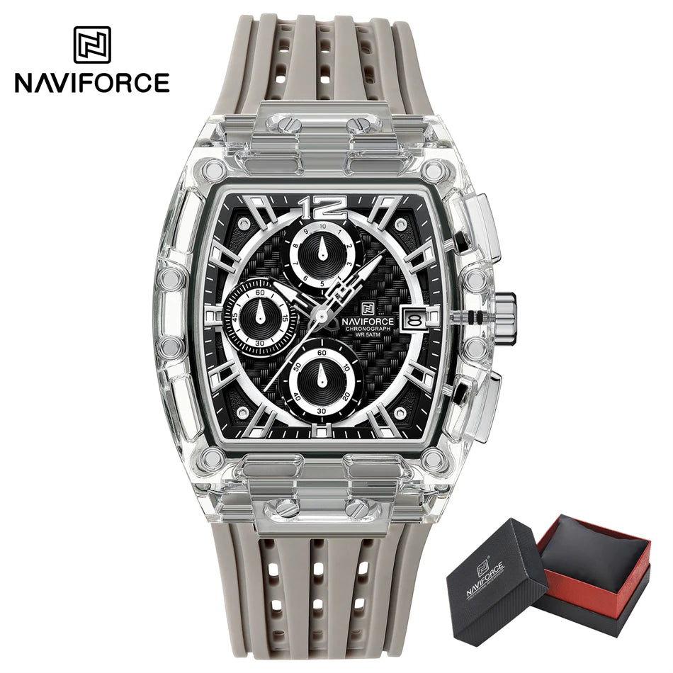 Creative Design Watches Men Quartz Silicone Strap Date Wristwatches for Male Waterproof Watch Chronograph Luminous