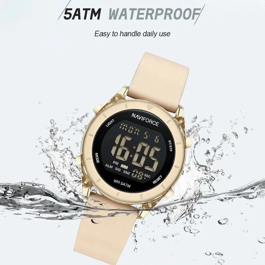 Digital Watches Lady Sports Wristband Multifunction Waterproof Chrono Wristwatch Outdoor Girls Fashion Student Watch