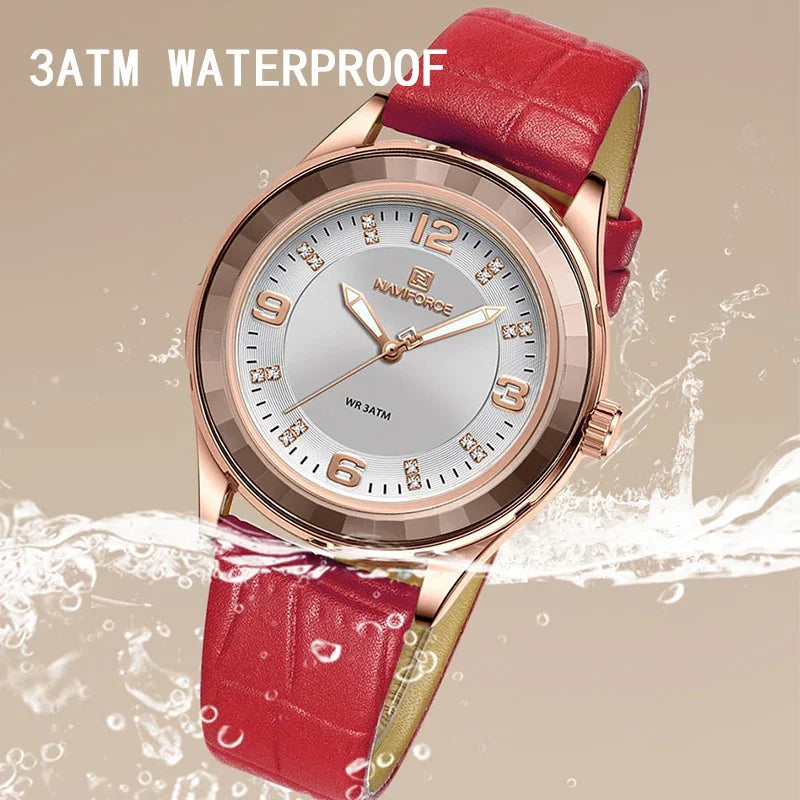 Elegant Watch for Women Fashion Casual Ladies Waterproof Wristwatch Leather Belt Ladies Watch