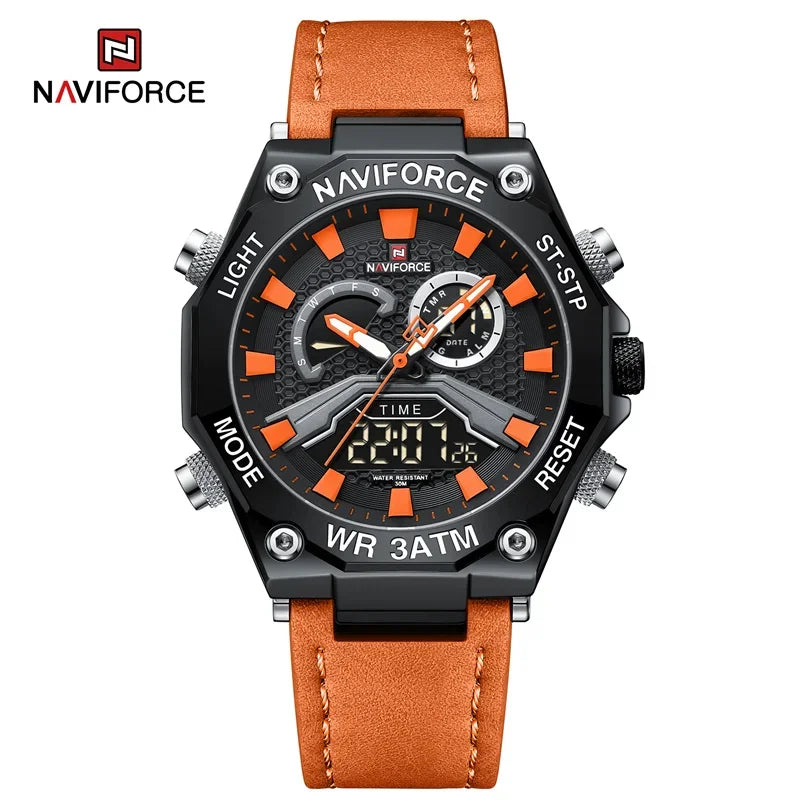 Fashion High Quality Watches For Men Military Dual Display Sport Waterproof Quartz Digital Wristwatch Clearance Watch