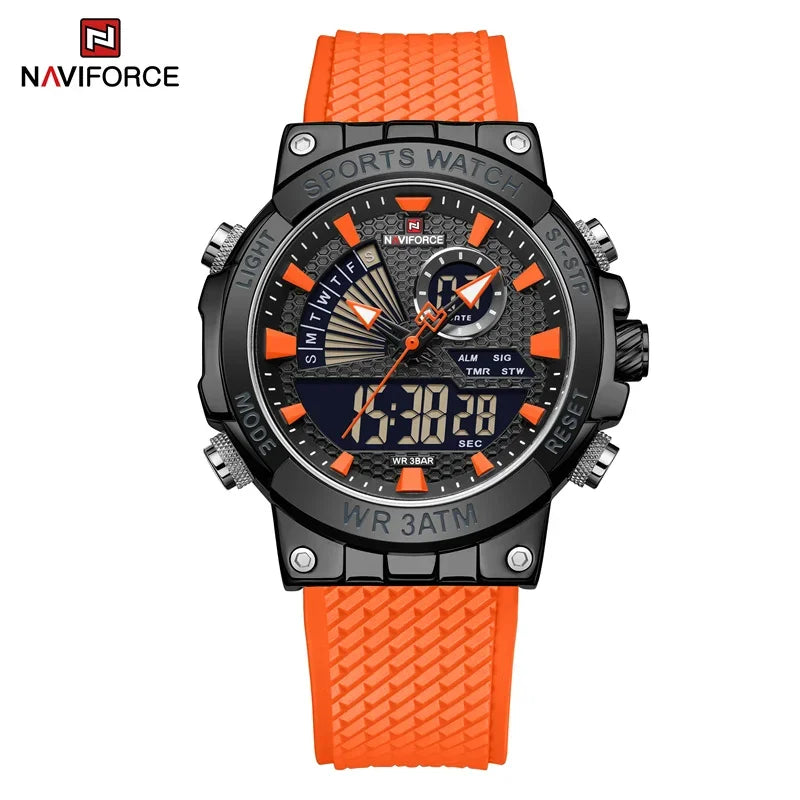 Fashion High Quality Watches For Men Military Dual Display Sport Waterproof Quartz Digital Wristwatch Clearance Watch