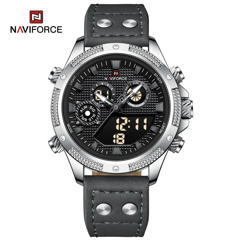 Fashion High Quality Watches For Men Military Dual Display Sport Waterproof Quartz Digital Wristwatch Clearance Watch