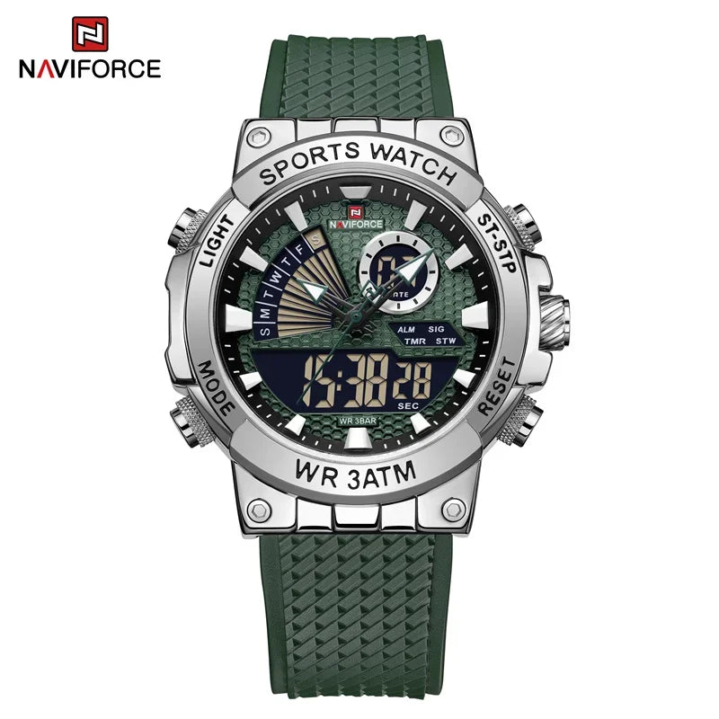 Fashion High Quality Watches For Men Military Dual Display Sport Waterproof Quartz Digital Wristwatch Clearance Watch